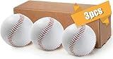 HolyElks Baseball Hardball,Official Game Baseballs for Youth Baseball Players Training,Official Size and Weight Baseabll (Hard Ball 3pc)