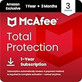 McAfee Total Protection 3-Device 2025 |15 Month Subscription with Auto-Renewal |Security Software Includes Antivirus, Secure VPN, Scam Protection, Identity Monitoring | Download