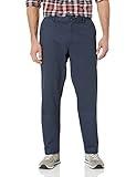 Amazon Essentials Men's Straight-Fit Wrinkle-Resistant Flat-Front Chino Pant, Navy, 32W x 34L