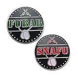 Decision Making Flipping Coin FUBAR Snafu Challenge Coin (Silver)