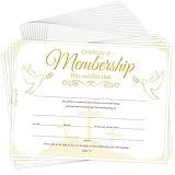 Church Membership Certificate with Envelopes 15 Pcs Gold Foil Certificate of Membership Cards Christian Religious Membership Recognition Certificate 11 x 8.3 Inch