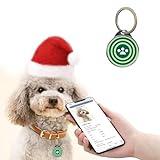 RexID Dog Tag Green Round QR Code Pet ID Tags with Pet Online Profile and Owner Contact,Smart Permanent ID Tag for Connecting Pet Owner Immediately by Anybody Anywhere with Mobile Phone(Round, M)