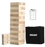 SPORT BEATS Outdoor Games Large Tower Game 54 Blocks Stacking Game - Includes Carry Bag and Scoreboard