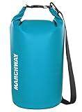 MARCHWAY Floating Waterproof Dry Bag Backpack 5L/10L/20L/30L/40L, Roll Top Sack Keeps Gear Dry for Kayaking, Rafting, Boating, Swimming, Camping, Hiking, Beach, Fishing (Teal, 10L)