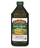Pompeian Smooth Extra Virgin Olive Oil, Contains Polyphenols, First Cold Pressed, Mild and Delicate Flavor, Perfect for Sauteing & Stir-Frying, Naturally Gluten-Free, Non-GMO, 68 Fl Oz, Single Bottle