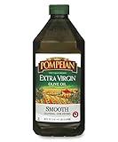 Pompeian Smooth Extra Virgin Olive Oil, First Cold Pressed, Mild and Delicate Flavor, Perfect for Sauteing & Stir-Frying, Naturally Gluten Free, Non-Allergenic, Non-GMO, 68 Fl Oz, Single Bottle