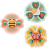 3PCS Suction Cup Spinner Toys for 1 2 Year Old Boys Spinning Toys Baby Toys 12-18 Months Sensory Toys for Toddlers 1-3 Easter Basket Stuffers Gifts for 1 Year Old Girls