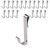 20 Pack J Shaped Hook Stainless Steel Hanger Clip-on Hook,Hanging Sink Grid Hook, Wire Rack Hook,Used for Kitchen,Bedroom,Office,Wire Shelf