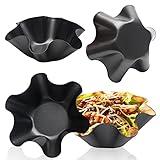 EKDJKK Taco Salad Bowl Maker Molds, 4 Packs Non Stick Carbon Steel Baking Bowls Tortilla Bowl Maker Shell Pans Taco Shell Maker, 16.5x7.5x6cm