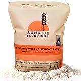 Sunrise Flour Mill Heritage Organic Whole Wheat Flour - 5 lbs | Milled from red hard wheat within 10 Days | Easier to Digest with Less Bloating | No Bleaching | Organic whole wheat bread flour