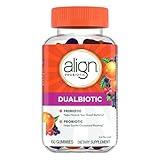 Align DualBiotic, Prebiotic + Probiotic for Women and Men, Help Nourish and Add Good Bacteria for Digestive Support, Natural Fruit Flavors, 60 Gummies