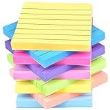 9 Pack Lined Sticky Notes 3”x3” Bright Colors Self-Stick Note Pads with Line, 9 Colors Bulk Sticky Memo Pad for School, Office, Meeting