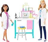 Barbie Careers Playset, Science Lab with 2 Scientist Fashion Dolls, Bench & 10+ Accessories (Amazon Exclusive)