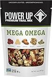 Power Up Trail Mix, Mega Omega Trail Mix, Non-GMO, Vegan, Gluten Free, No Artificial Ingredients, Gourmet Nut, 14 Ounce Bag