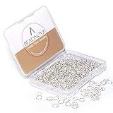 BEADNOVA 6mm Jump Rings Silver Jump Rings for Keychains Jewelry Makings for Necklace Repair (300Pcs)