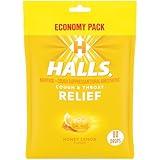 HALLS Relief Honey Lemon Cough Drops, Economy Pack, 80 Drops