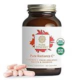 PURE SYNERGY Pure Radiance C | Organic Vitamin C Capsules | 100% Natural, Whole Food, Non-GMO Supplement with Camu Camu Extract | for Immune and Collagen Support (90 Capsules)