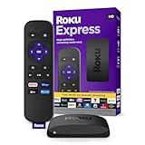 Roku Express | HD Roku Streaming Device with Standard Remote (no TV controls), Free & Live TV