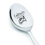 Calories Don't Count on This Spoon | Healthy diet spoon gift | Engraved Spoon gift for teens | Best friend funny Christmas gift boy | Sister funny birthday gift | Creative gifts for a boyfriend