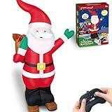 RC Santa Claus Inflatable Remote Control Toy for Kids Christmas Decaration Walk Forward Backward Rotation Party Gift for Boys Girls Adult.