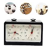 Chess Clock Easy Operate Digital Alarm Chess Timer w/Quartz Movement for Board Game, International Chess Tournament Analogue Chess Clock Timer Count Up Count Down Timer