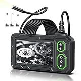 Endoscope Camera with Light, 4.3" Inspection Camera, 1920P HD Borescope Camera with 8 LED Lights, IP67 Waterproof Snake Sewer Camera, 16.4FT Semi-Rigid Cord Drain Pipe Camera Cool Gadgets Tool(Green)