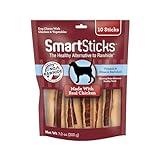 SmartBones SmartSticks, Treat Your Dog to a Rawhide-Free Chew Made With Real Chicken and Vegetables, 10 sticks