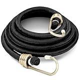 3 Pack 72-Inch Long Bungee Cords, Heavy Duty Bungee Straps With Durable Metal Hooks for Bikes, Camping, Outdoors, Great for Tie Downs, and Secure Your Cargo, Weatherproof, Abrasion Resistant - Ram Pro