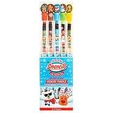 Holiday Smencils for Grown Ups - HB #2 Patented Gourmet Scented Fun Pencils, 5 Count - Stocking Stuffer, White Elephant Gifts for Adults, Office Supplies, Party Favors