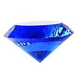 Blue Crystal Glass Diamond Shaped Decoration 60mm Jewel Paperweight,Gift Decoration Idea For Christmas, Thanksgiving And Birthday (Please identify our brand Yarr Store)