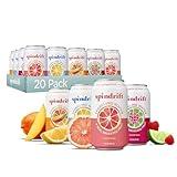 Spindrift Sparkling Water, 4 Flavor Variety Pack, Made with Real Squeezed Fruit, 12 Fl Oz (Pack of 20)