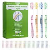 EasyHonor 36 PCS Individually Wrapped Bulk Toothbrushes, Colorful Manual Disposable Travel Toothbrush Set for Adults, Ergonomics Handle, Medium Soft Bristles, Perfect for Travel, Hotels, Donations.