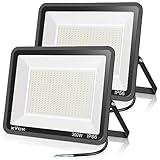 XYCN 2 pack 300W LED Flood Light(2000W Equivalent),Super Bright 42,500LM 5000K Daylight IP66 Waterproof Security Outdoor LED Arena Lights Commercial Lighting Floodlight for Backyard|Court|Stadium|Yard