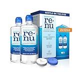 Renu Contact Lens Solution Advanced Formula Multipurpose Lens Cleaner for Eye Contacts, Cleaning, Moisturizing and Disinfecting Care for Soft & Silicon Hydrogel Lenses, 12 Fl Oz (Pack of 2)