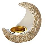 FOMIYES Moon Shaped Censer Premium Resin Aromatherapy Burner for Home Decor Middle Eastern Design for Study Bedroom Yoga