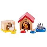 Hape Family Pets Wooden Dollhouse Animal Set