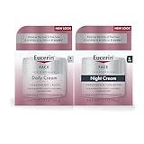 Eucerin Q10 Skin Care Set, Anti Wrinkle Daily Face Cream with Biotin (1.7 Oz) + Anti Wrinkle Night Cream with Pro-Retinol (1.7 Oz), Fragrance Free Face Moisturizer for All Skin Types