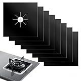 ACPULSE Stove Burner Covers for Gas Stoves (8 Pack) – Non-Stick, Heat-Resistant Gas Range Protectors, PTFE Liners for Kitchen Cleaning, Easy-to-Cut Stove Top Covers, BPA-Free, 10.6" x 10.6"