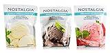 Nostalgia Ice Cream Mix. Vanilla, Chocolate and Strawberry. Each Pocket of 8 Oz Makes 2 Quarts of Delicious Premium Old Fashioned Ice Cream!