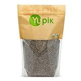 Yupik Organic Black Chia Seeds, 2.2 lb, Gluten-Free, GMO-Free, Kosher, Vegan, Raw Plant-Based Superfood, Rich in Fiber, Source of Omega-3, Perfect for Smoothies, Salads & Chia Pudding, Gels Easily