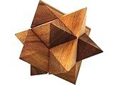 BSIRI Adults Games Gifts Wooden Star Cube Puzzle Game Brain Teasers of The Logic Games for Kids and Teen to Challenge Puzzles for Fun Entertaining Things and Educational Tools of Parents