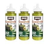 Zaaschila Guacamole & Serrano Sauce - 9.35oz (265g) 3-Pack - Creamy & Spicy Flavor, Perfect for Tacos, Chips, and Dips