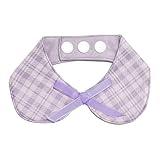 FURALETTE Plaid Dog Bandana with Ribbon Bowknot, Soft and Durable Polyester Pet Scarf, 7 Sizes for Cats and Dogs, Adjustable Triple-Snap Closure (Purple, Large)