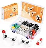 Molecular Model Kit-124 PCS,Chemistry Molecular Visual Modeling Kit for Organic＆Inorganic Learning,Atomic Element Model Set for Chemistry Classes,Supply to Students ＆ Teachers