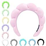 Blithetree Skincare Headband Spa Headbands for Washing Face, Soft Preppy Makeup Headband Skin Care Makeup Headbands for Women (Pink, one size)