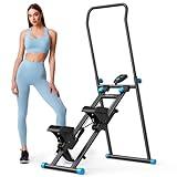 MERACH Stair Stepper for Home Gym Exercise, New Version Vertical Climber Machine for Full-Body Workout, Compact Folding Cardio Exercise Climber with Extended Step Range, Adjustable Handlebar & Pedals