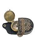 Brass Compass with 'Trust in The Lord' Quote & Leather Case Perfect for Camping, Boating Hiking Travel or as a Thoughtful Gift for Outdoor Enthusiasts Adventurers and Nature Lovers