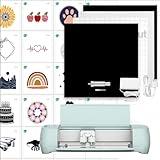 Cricut Explore 3 & Digital Content Library Bundle - Includes 30 images in Design Space App - 2X Faster DIY Cutting Machine for all Crafts, Cuts 100+ Materials Blue