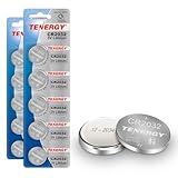 Tenergy 3V CR2032 Batteries, Lithium Button Coin Cell 2032 Battery, Compatible with AirTags, Key FOBs, Calculators, Coin Counters, Watches, Heart Rate Monitors, Glucometer, and More - 10 Pack