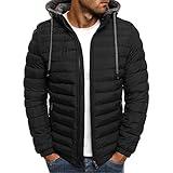 Mens Winter Coat Warm Puffer Jacket Windproof Puffy Jackets Down Jacket for Men Quilted Insulated Jacket with Hood